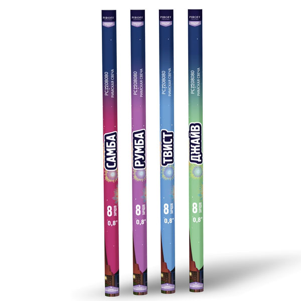 Купить Римская свеча Самба/Румба/Твист/Джайв, 8 залпов, РС1908080