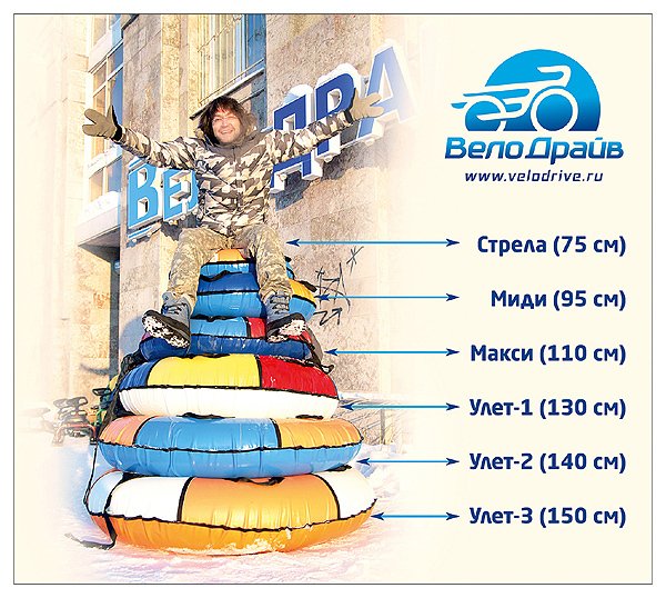 Купить Санки-Ватрушка Стрела (75 см)