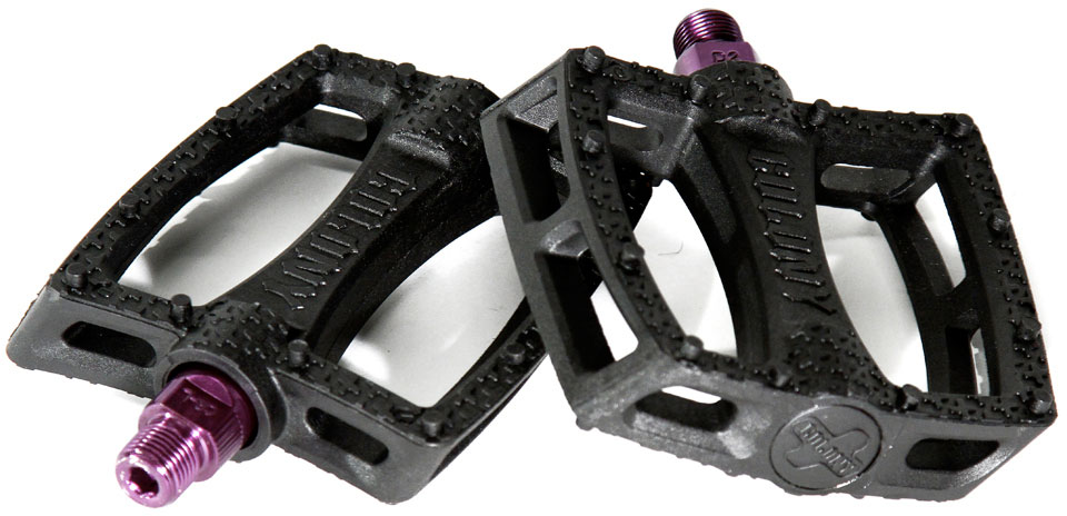 Купить Педали COLONY Fantastic Plastic Pedals, ось 9/16 дюймов , черно-фиолетовые